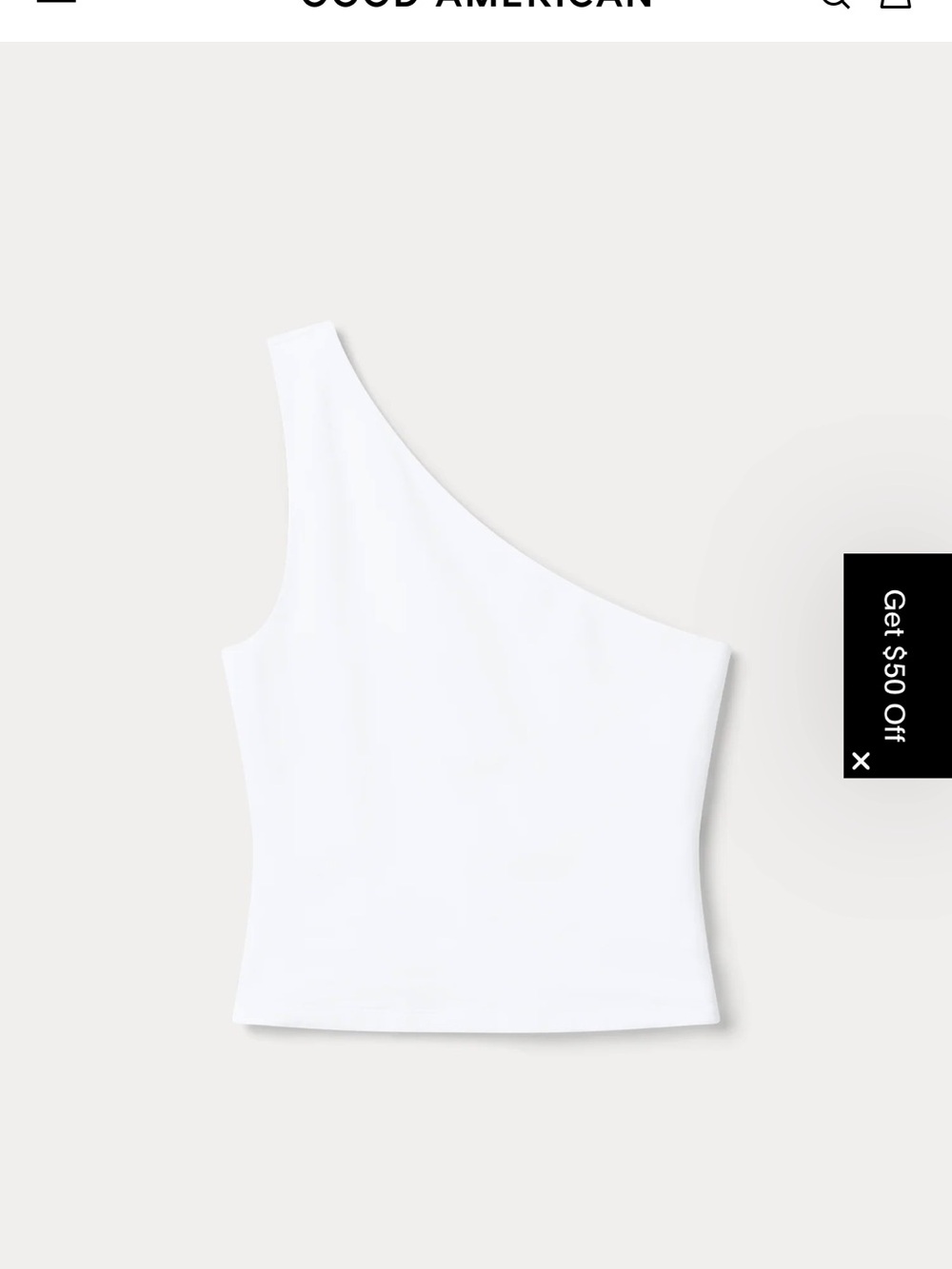 Good American Super Stretch one shoulder tank - Picture 4 of 8
